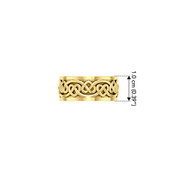 Celtic Heart Solid Yellow Gold Spinner Ring GRI2454